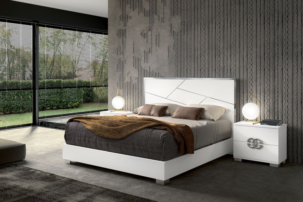 Product photograph of Status Dafne Night White Italian Bed from Choice Furniture Superstore.